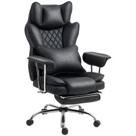 HERON Leathaire Reclining Office Chair Black