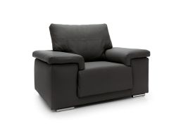 Chelmsford Leather Armchair - Black