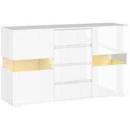 HERON LED Light Sideboard High Gloss White
