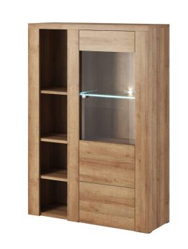 Rainbow 44 Sideboard Display Cabinet - Oak Riviera