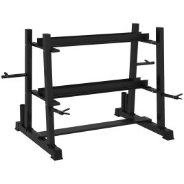 SPORTEDGE 3 Tier Dumbbell Rack for Dumbbells and Kettlebells
