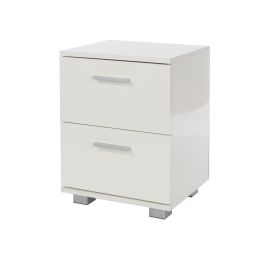 Lido 2 Drawer Bedside Cabinet - White