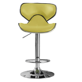 Margam Leather Effect Stylish Seating Adjustable Height and Swivel Function Bar Stool Set of 2 - Lime