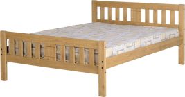 Rio 4ft6 Double Bed - Distressed Waxed Pine