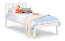 Luna Single Pine Bed - White
