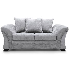Lloyd Crushed Chenille 2 Seater - Light Grey