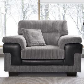 Nathaniel Armchair - Black and Grey