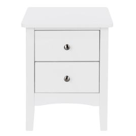 Como 2 Drawer Bedside Cabinet - White