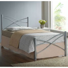 Elegant Metal 3FT Single Bed Frame with Mattress Option - 3 Colours
