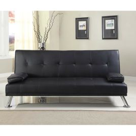 Stunning Faux Leather 3 Seater Sofa Bed - 4 Colours