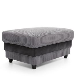 Eritrea Footstool - Black and Charcoal