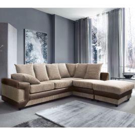 Eritrea Corner Sofa - Right Arm Brown and Beige