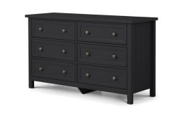 Grey Chest of Drawers - MALTON VII Large Chest  6 Drawers  Double Chest
