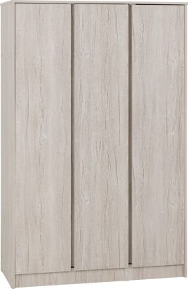 Wardrobe - MALDEN 3 Door Wardrobe Urban Snow 115cm