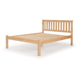 Chandler Classic Solid Pine Wooden Bed Frame with Low Footboard in Antique - Double Bed