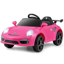 MVARO Licensed Porsche Electric Vehicle 12V Kids Ride on Car with Remote Control-Rose