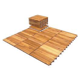 27 PCS Interlocking Patio Deck Tile for Outdoor and Indoor Patio Garden Balcony