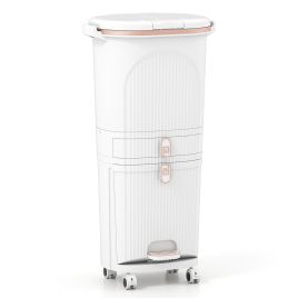 ONORA 3-Layer Sorting Trash Bin with 2 Removable Buckets-White