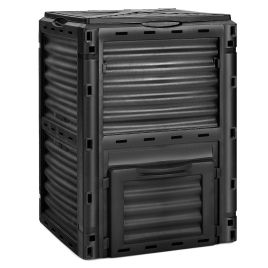 FIXOON 300 Litre Garden Compost Bin-Black