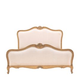 ALDERBROOK Super Kingsize Wooden Linen Upholstered Bedframe - Light Oak