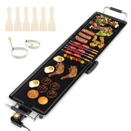 89 × 22cm Electric Extra Large Teppanyaki Grill with Adjustable Temperature