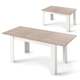 IVXO Extendable Dining Table with Adjustable Tabletop-White