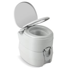 Portable Toilet with 20 L Detachable Waste Tank-Grey