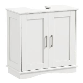 ANERI 60 cm Pedestal Sink Bathroom Vanity Cabinet with Adjustable Shelf-White