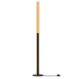 Bamboo Floor Lamp with Dimmable LED & Foot Switch-Natural