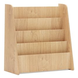 SIOV 4-Tier Kids Bookshelf with Deep Compartments for Kids Bedroom-Natural