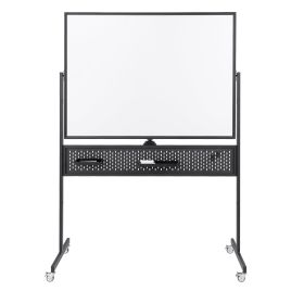 BLISSTRA 120 x 90 CM Double-Sided Dry Erase Mobile Board with Stand-Black
