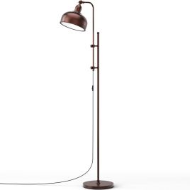 Floor Lamp - Industrial Floor Lamp with Adjustable Height and Lamp Head for Home Office