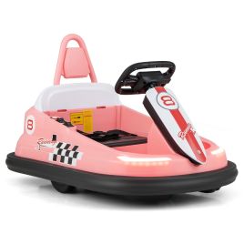 Electric kids Ride-on Bumper Car with Full Turn Spinning and Dual Motors - Pink