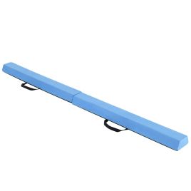 ARVONELL 210 CM Folding Balance Beam with Removable Suede Cover and Non-slip Bottom for Kids-Navy