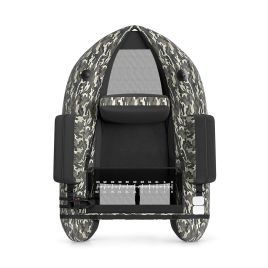 Boat Surfing - Inflatable Fishing Float Tube with Pump, Paddle, Storage Pockets-Camouflage