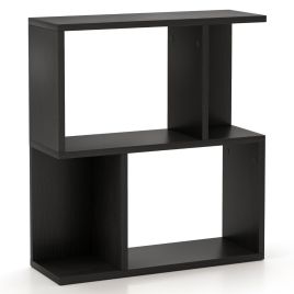 ELENLY 3-Tier Freestanding Bookshelf for Home Office-Black