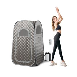 Steam Tent - Full Body Steam Sauna Tent with 3L Steam Generator for Single Person-Grey