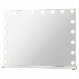 WAVOR Hollywood Vanity Mirror with 3 Light Colors and Adjustable Brightness-White-L