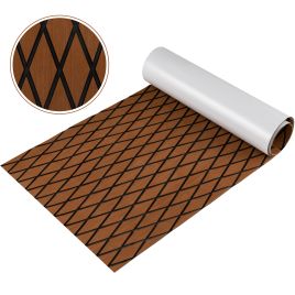Non-Slip Waterproof Boat Decking Sheet with Self-Adhesive Backing - Brown
