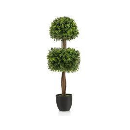 100cm Artificial Boxwood Topiary Ball Tree with Cement filled Plastic Pot