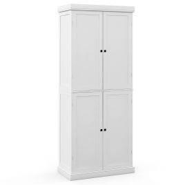 Kitchen Cabinet - 4 Door Freestanding Kitchen Pantry Buffet Cabinet-White