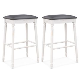 61/74 cm Upholstered Bar Stool Set of 2-74 cm