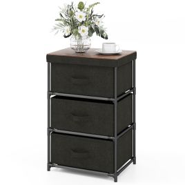 Black Chest of Drawers - KINCARDINE Small Chest  3 Drawers