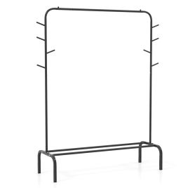 Heavy Duty Clothes Rack Freestanding Metal Garment Wardrobe Rack-Black