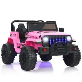 SOLBRAY 12V Kids Ride on Truck with 2.4G Parental Remote Control and Music-Pink