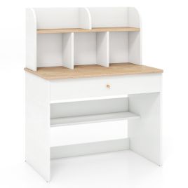 Kids Wooden Study Desk with Hutch and Drawer