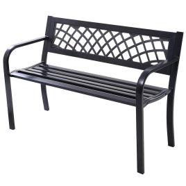 Garden Bench - Metal Frame Outdoor Bench with 280 KG Load Capacity