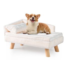 MARVITH Elevated Pet Bed for Medium and Small Dogs Puppies Cats Kittens-Beige