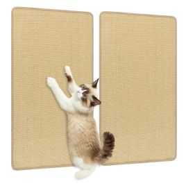 2-Piece Cat Scratcher Mat Set 80 x 50 cm Natural Sisal Pads