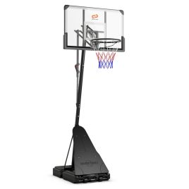 Portable Basketball Hoop 1.05-3.05m Adjustable with Shatterproof Backboard
